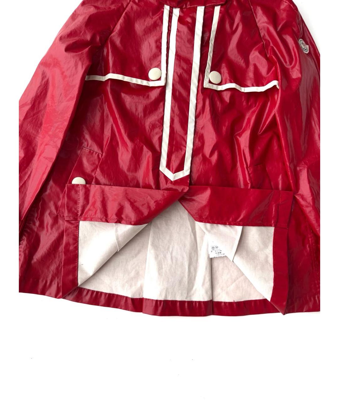 MONCLER Красная полиэстеровая куртка, фото 3