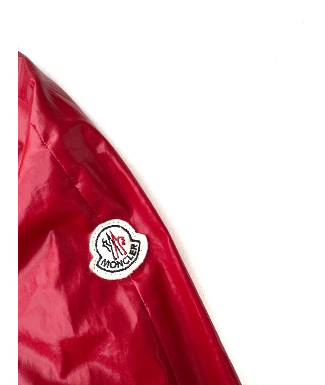 MONCLER Красная полиэстеровая куртка, фото 7