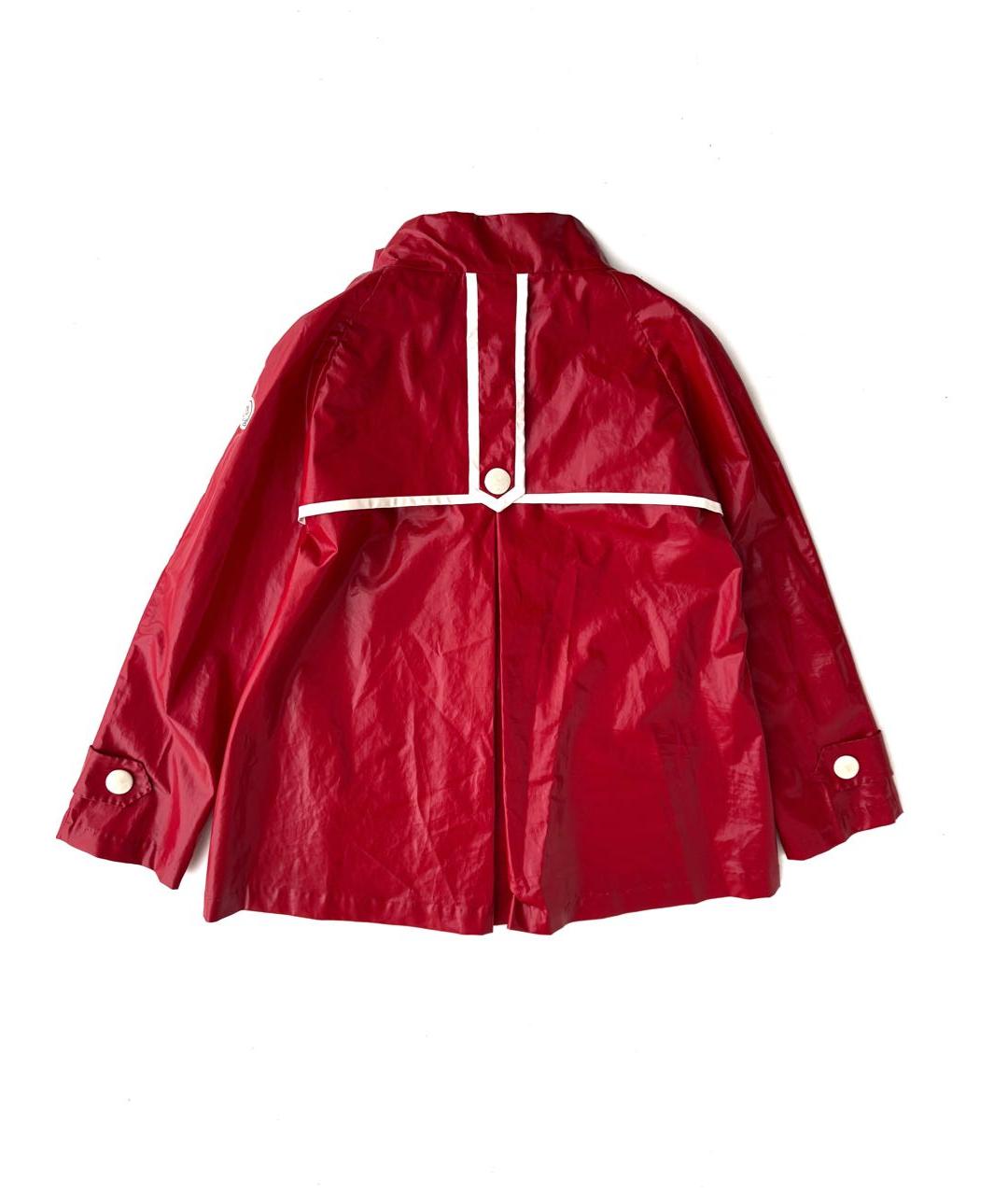 MONCLER Красная полиэстеровая куртка, фото 6