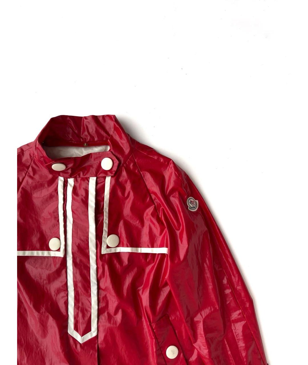 MONCLER Красная полиэстеровая куртка, фото 2