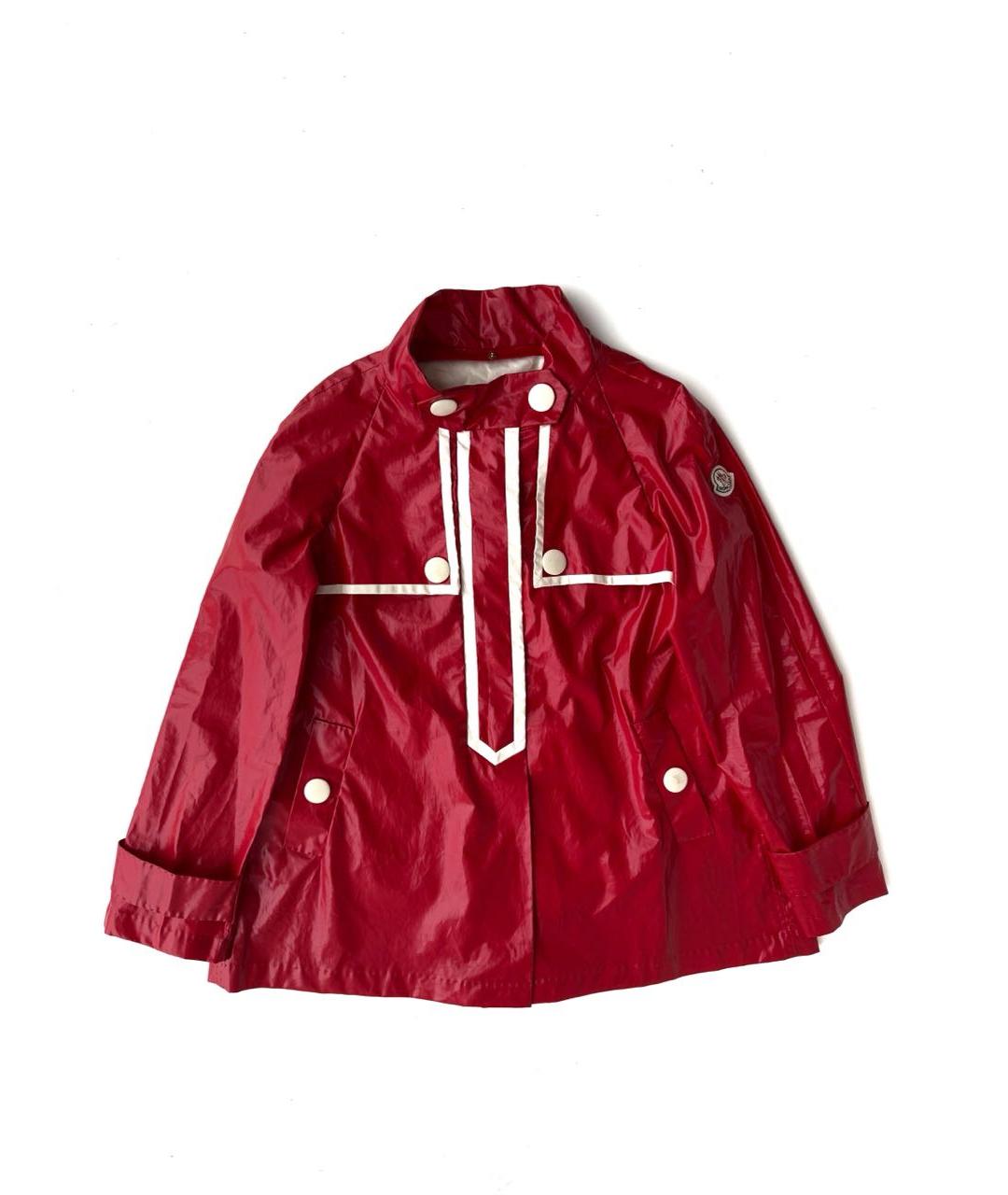 MONCLER Красная полиэстеровая куртка, фото 9