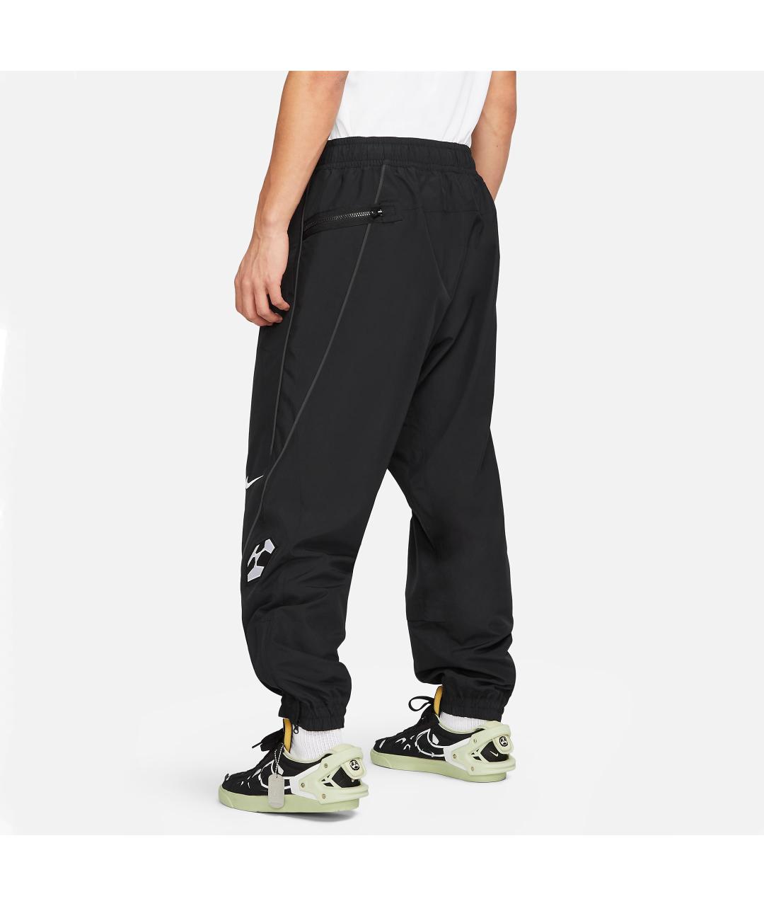 NIKE Черные полиэстеровые повседневные брюки, фото 8