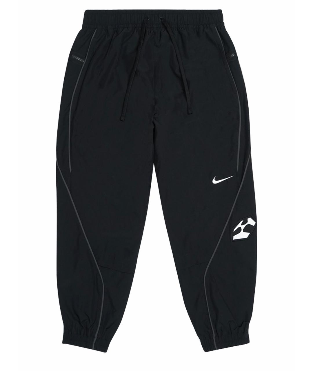 NIKE Черные полиэстеровые повседневные брюки, фото 1