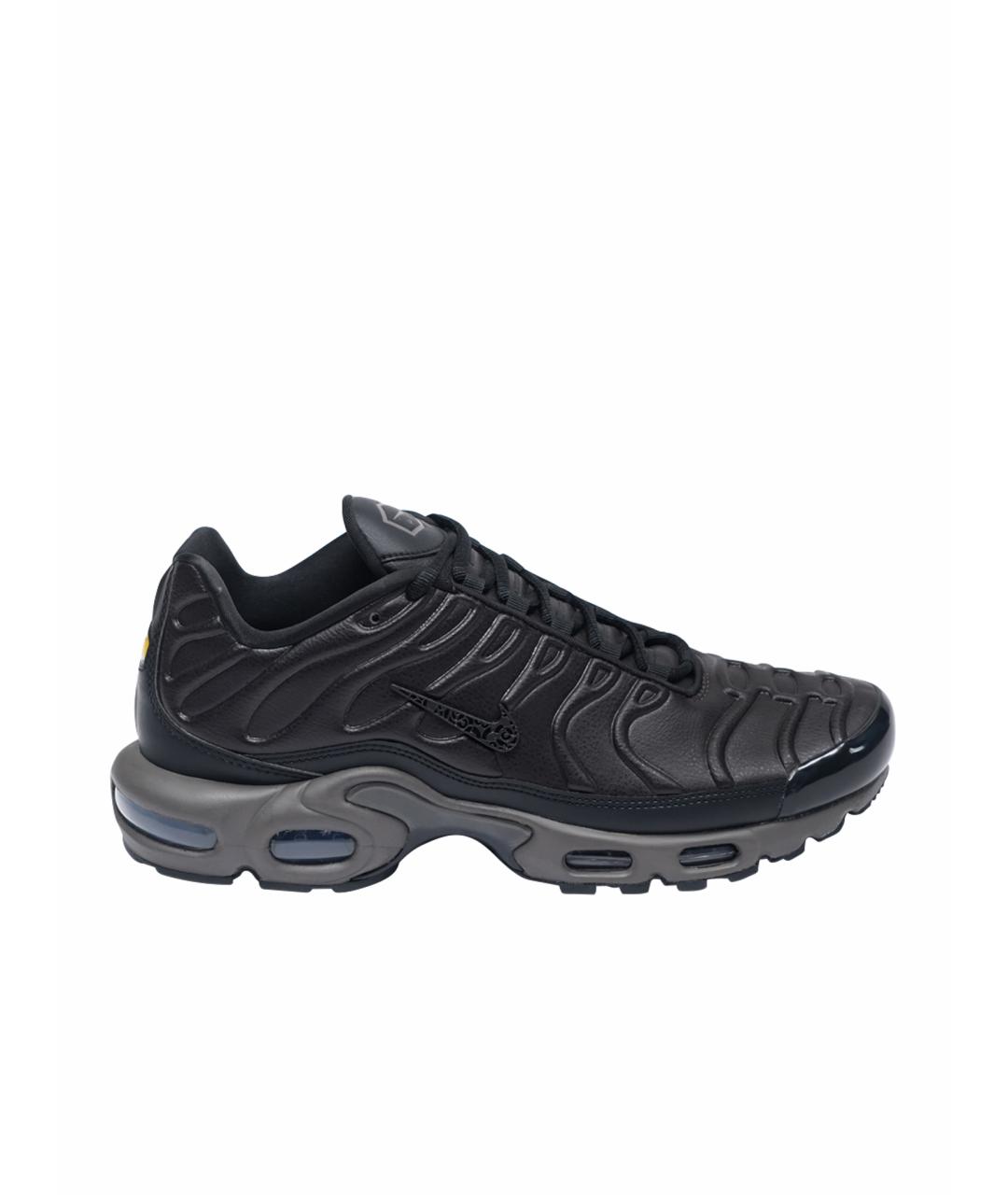 NIKE Черные кожаные низкие кроссовки / кеды, фото 1