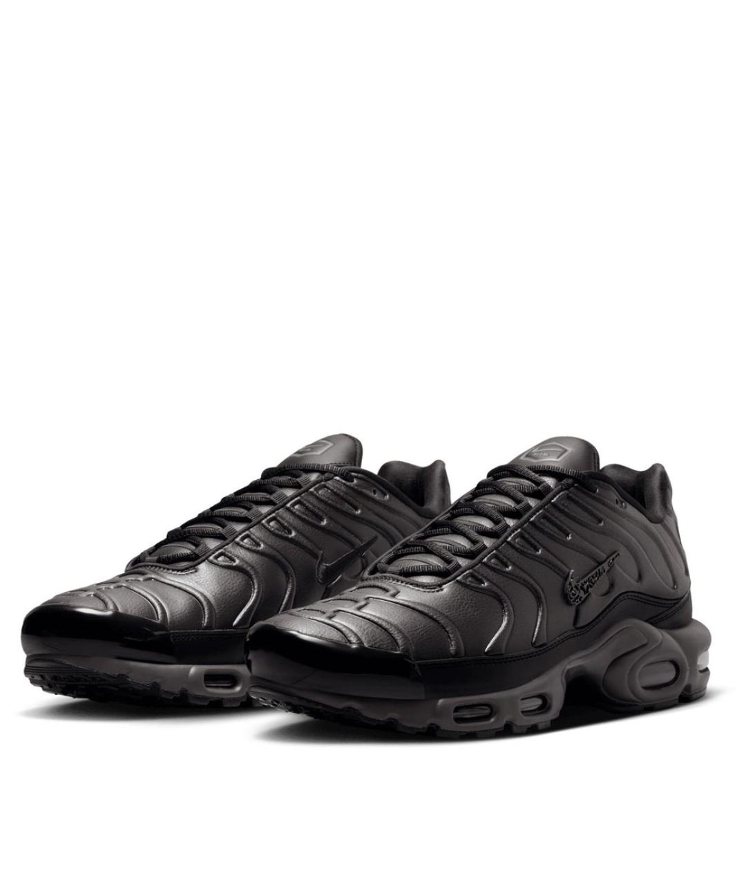 NIKE Черные кожаные низкие кроссовки / кеды, фото 2