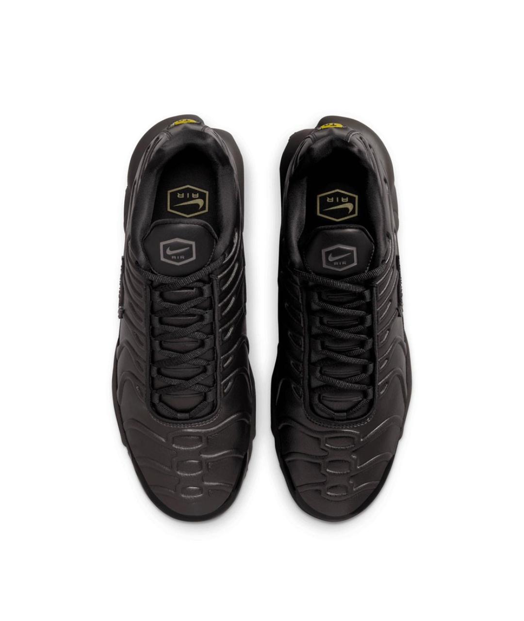 NIKE Черные кожаные низкие кроссовки / кеды, фото 3