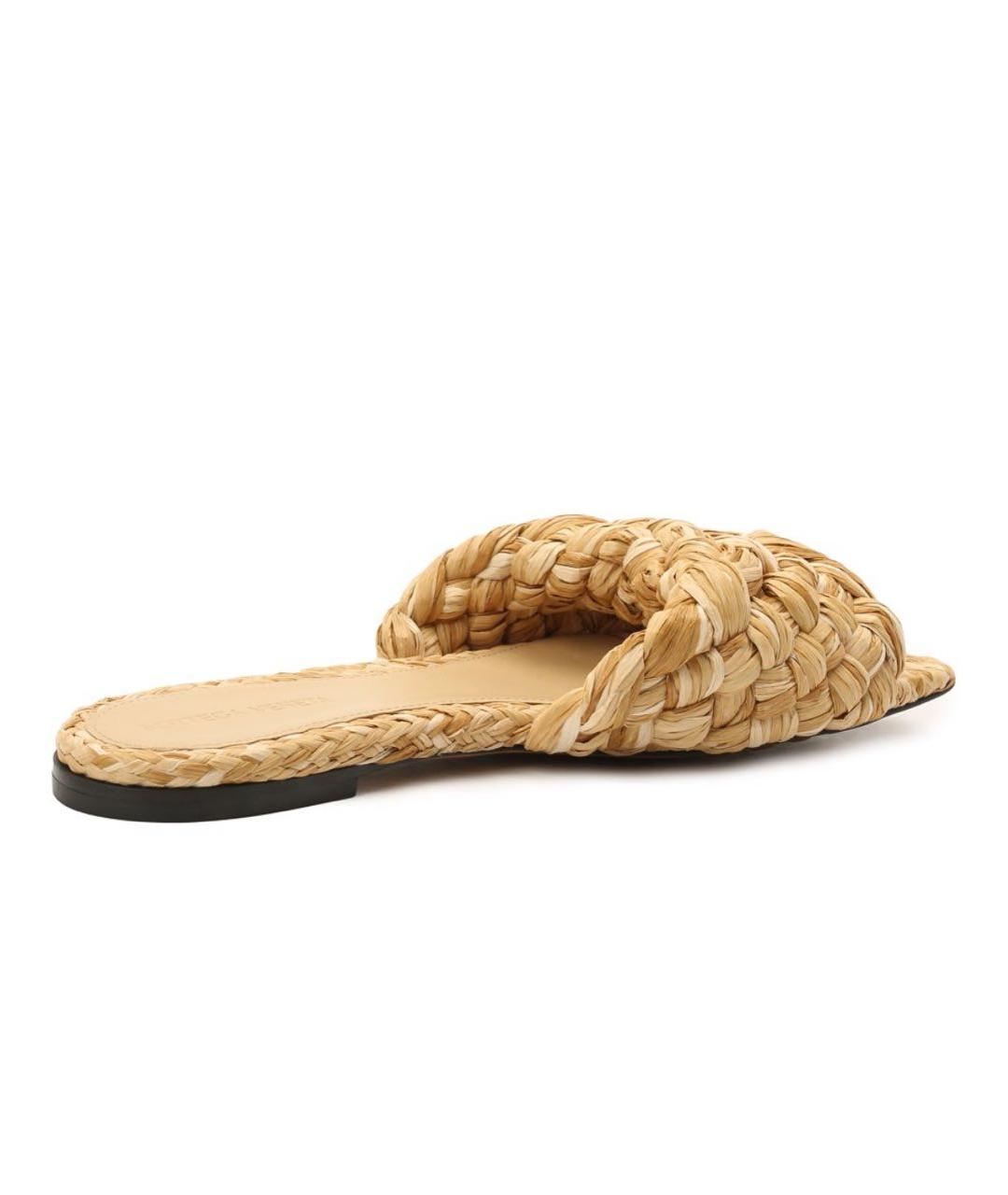 BOTTEGA VENETA Бежевые шлепанцы, фото 4