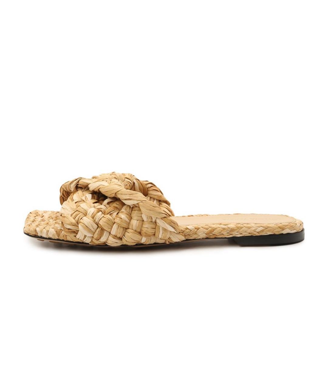 BOTTEGA VENETA Бежевые шлепанцы, фото 5