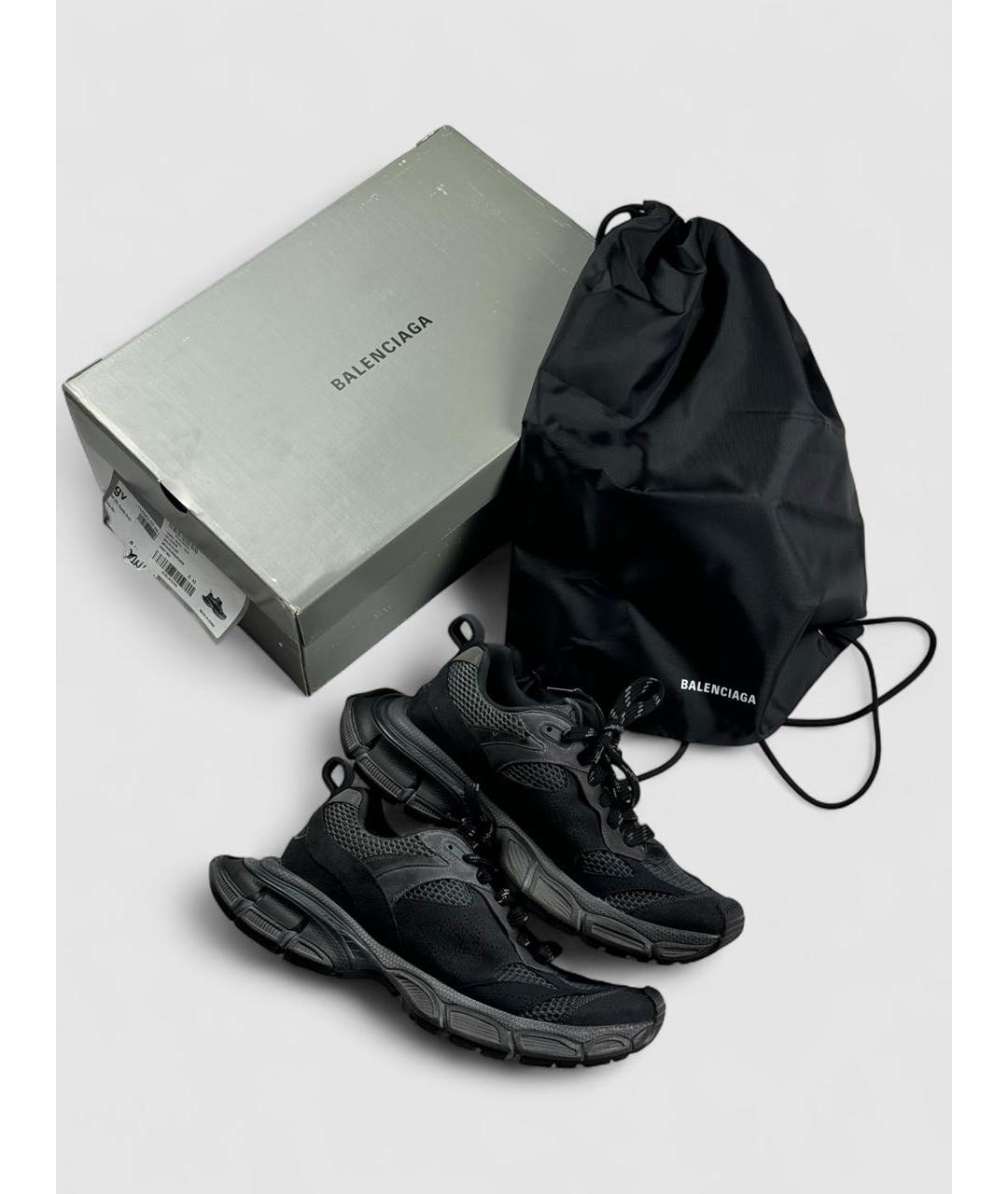 BALENCIAGA Антрацитовые низкие кроссовки / кеды, фото 6