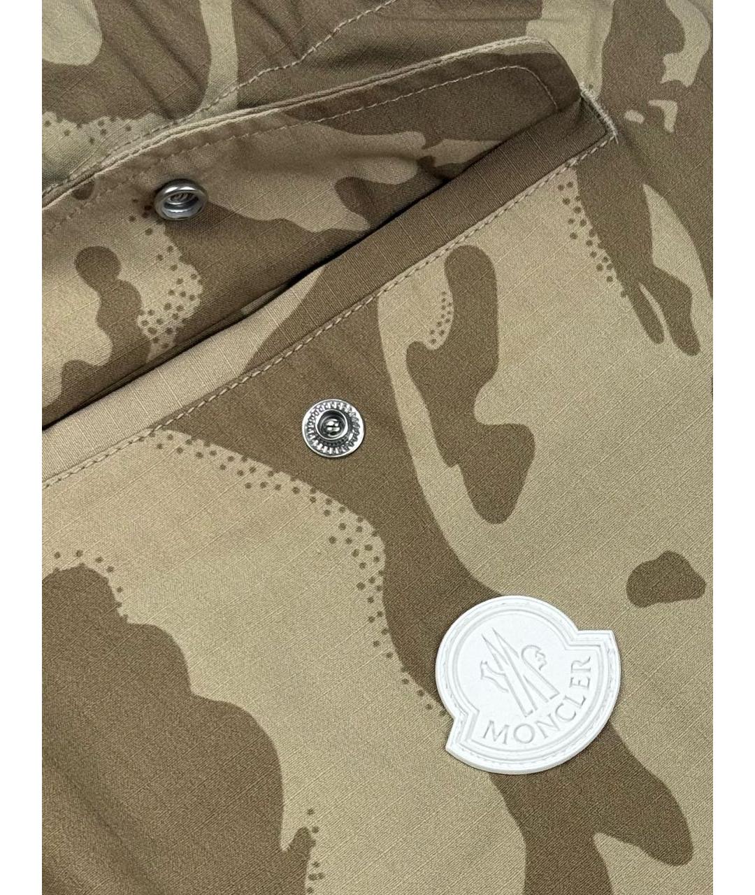 MONCLER Хаки хлопковые шорты, фото 6