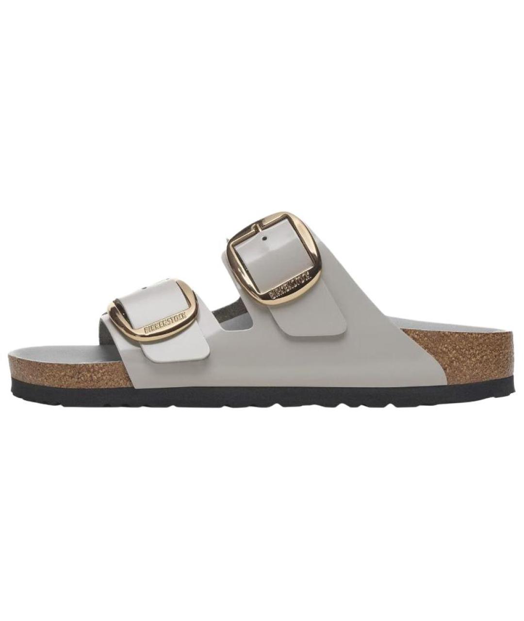 BIRKENSTOCK Серые кожаные сандалии, фото 2