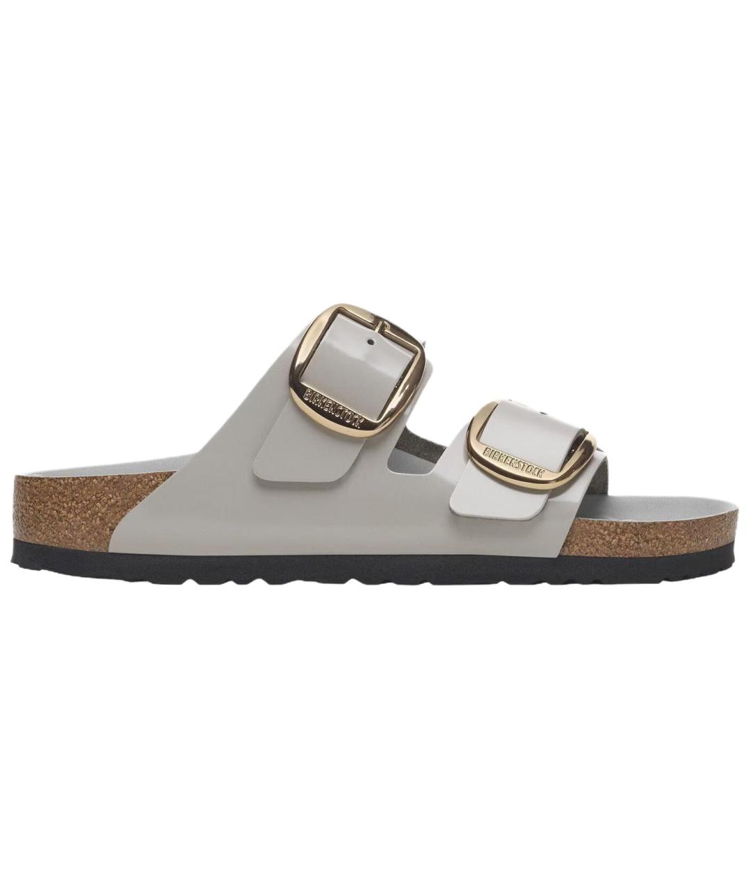 BIRKENSTOCK Серые кожаные сандалии, фото 1