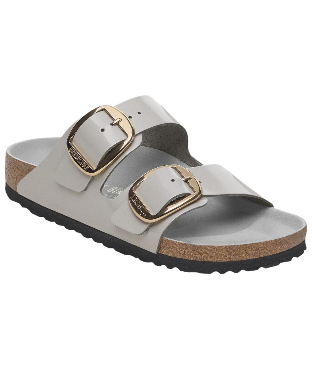 BIRKENSTOCK Серые кожаные сандалии, фото 3