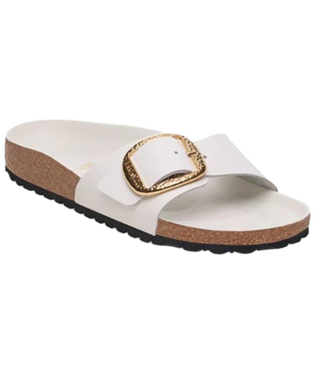BIRKENSTOCK Белые кожаные сандалии, фото 2