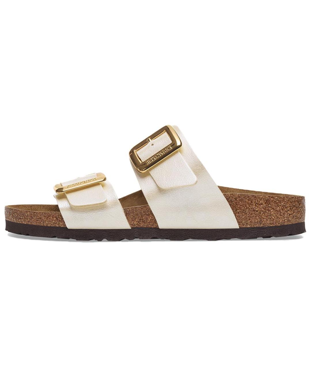 BIRKENSTOCK Белые кожаные сандалии, фото 4