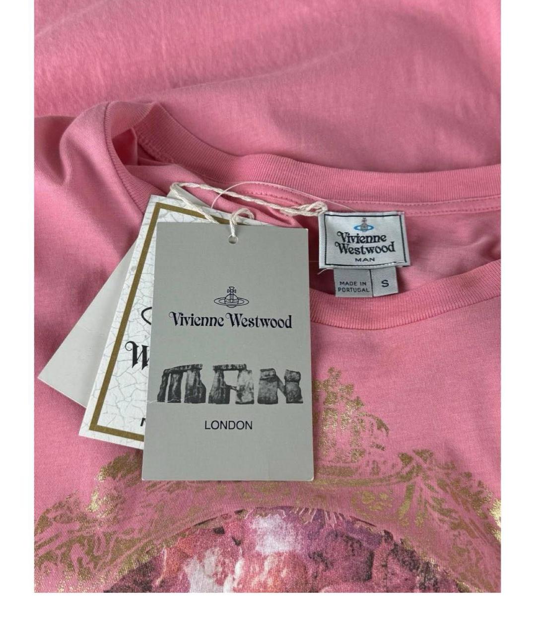 VIVIENNE WESTWOOD Коралловая хлопковая футболка, фото 6