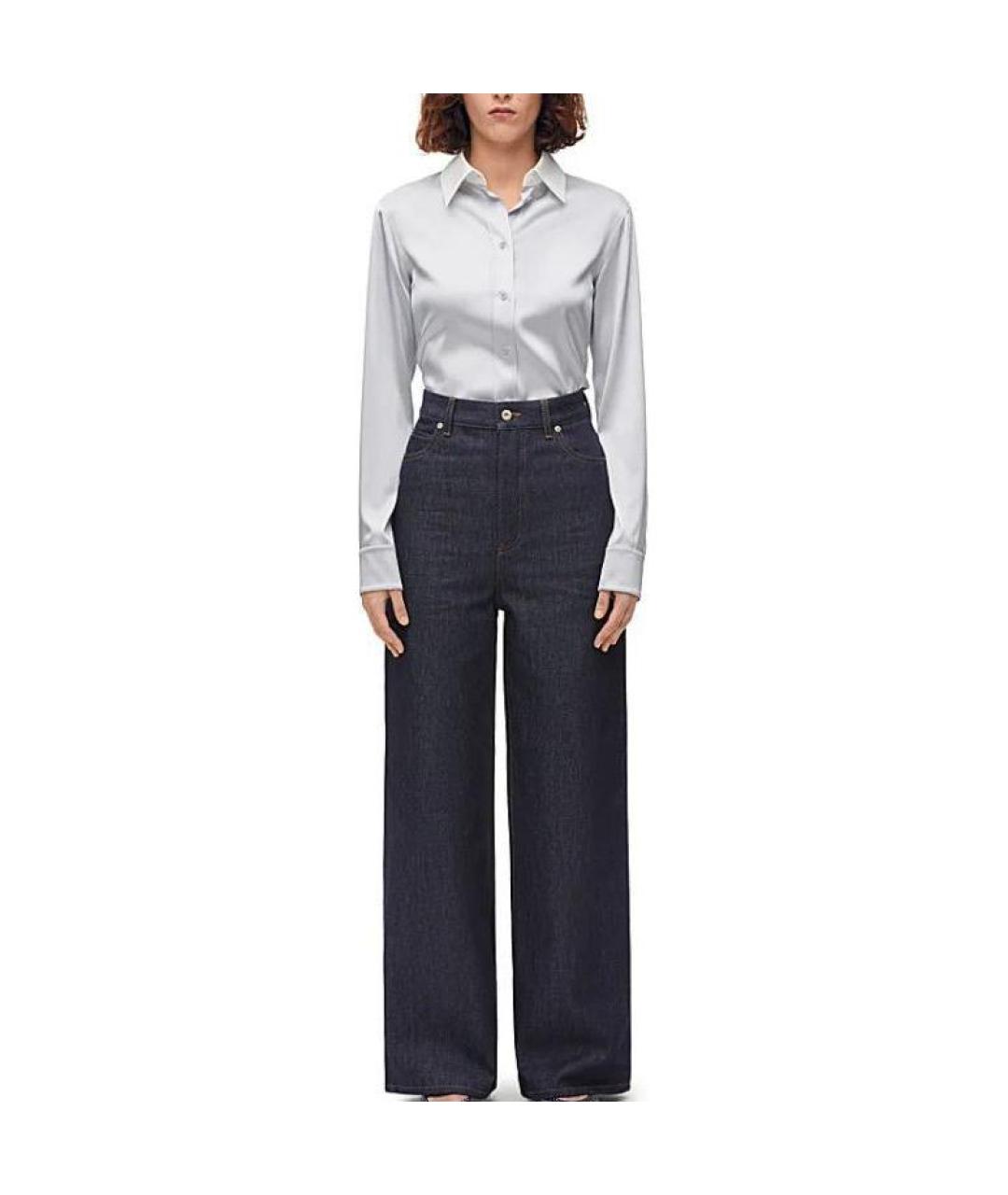 LOEWE Синие хлопковые прямые джинсы, фото 4