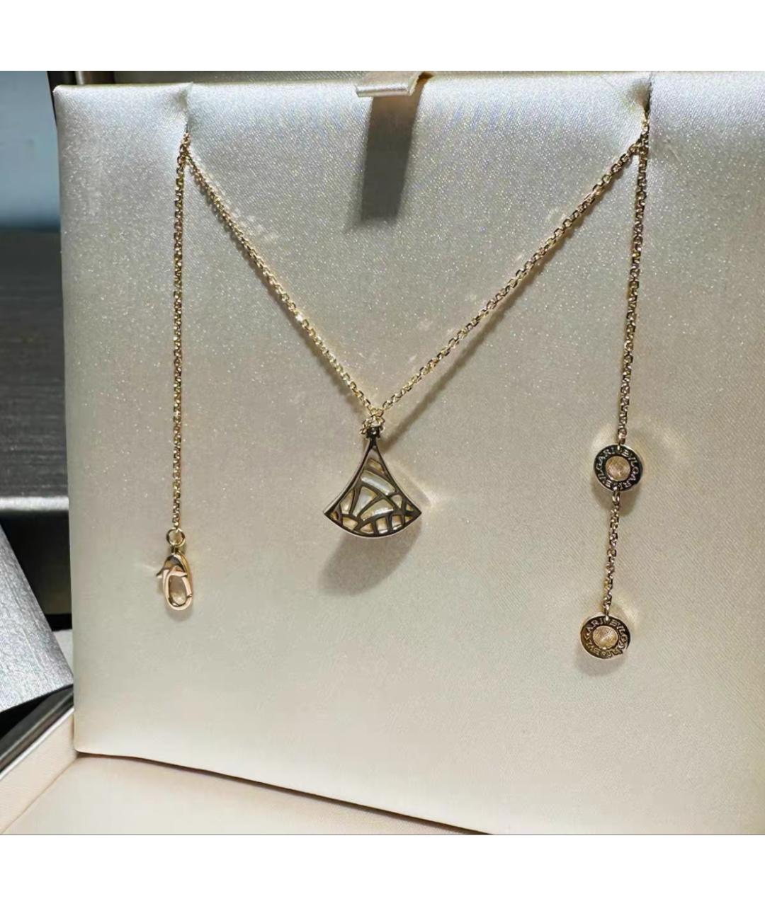 BVLGARI Белая подвеска из розового золота, фото 4