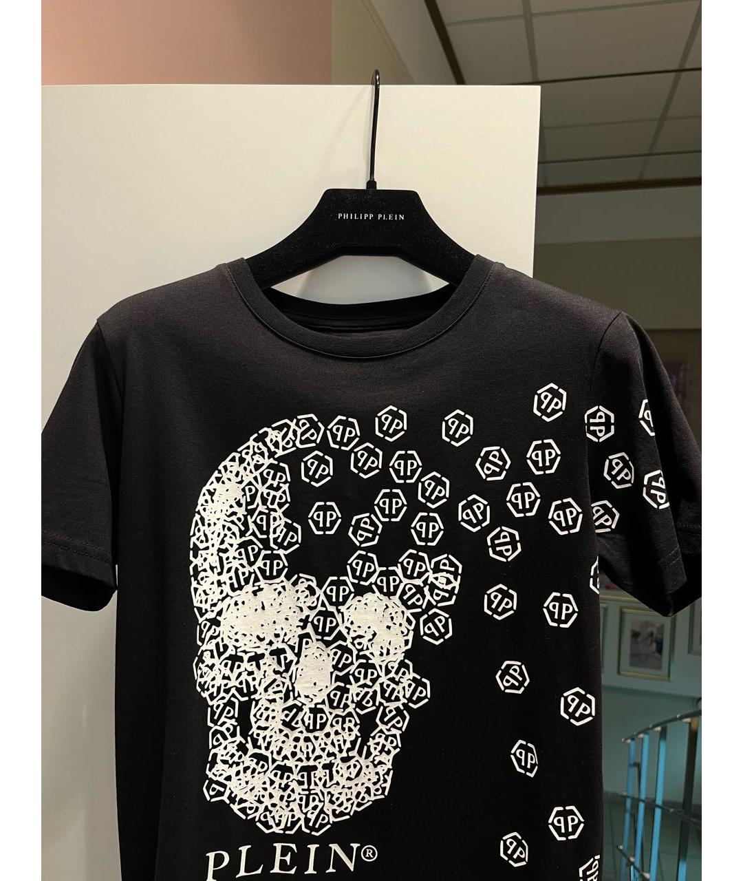 PHILIPP PLEIN Черная хлопковая детская футболка, фото 3
