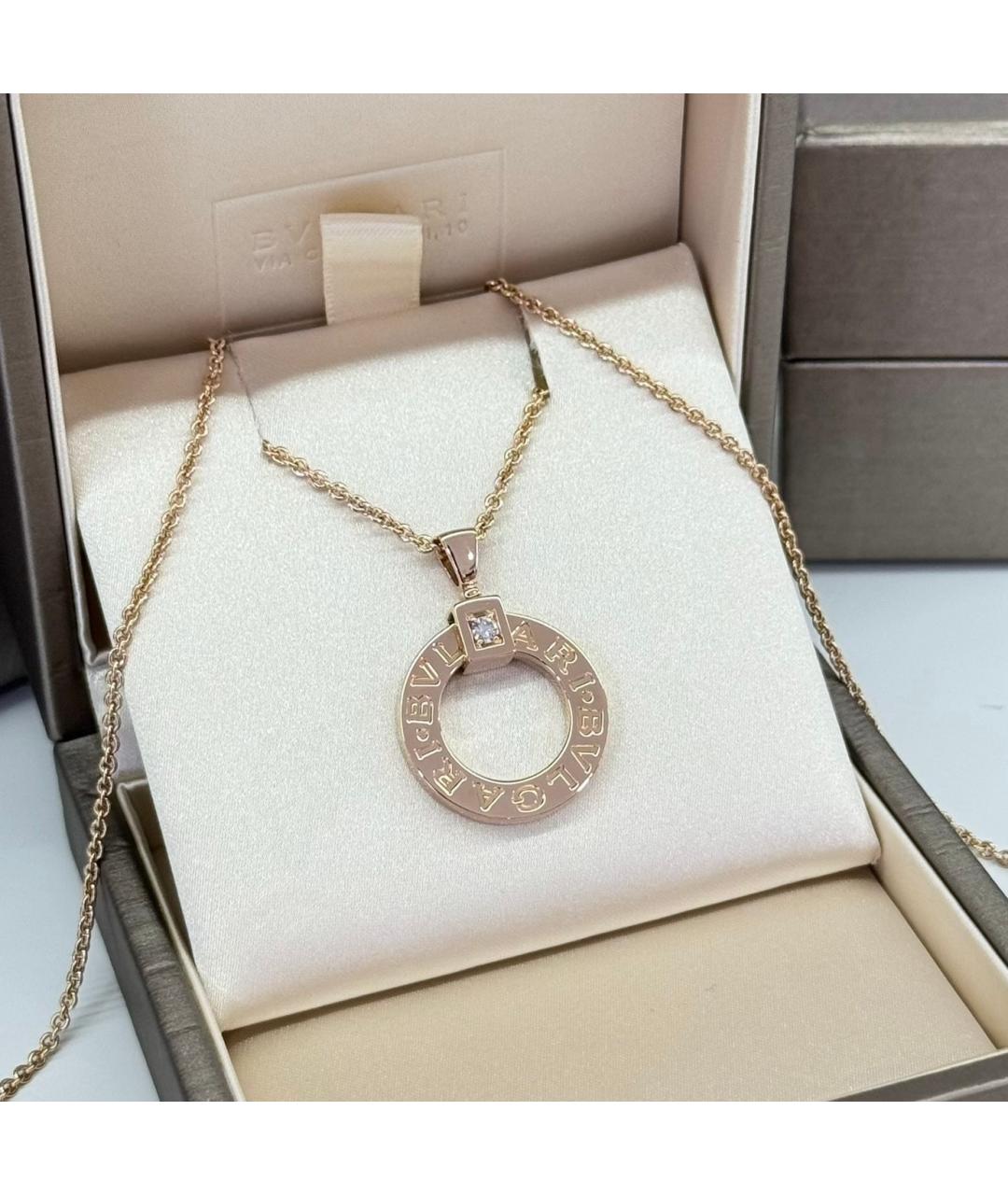 BVLGARI Золотая подвеска из розового золота, фото 4