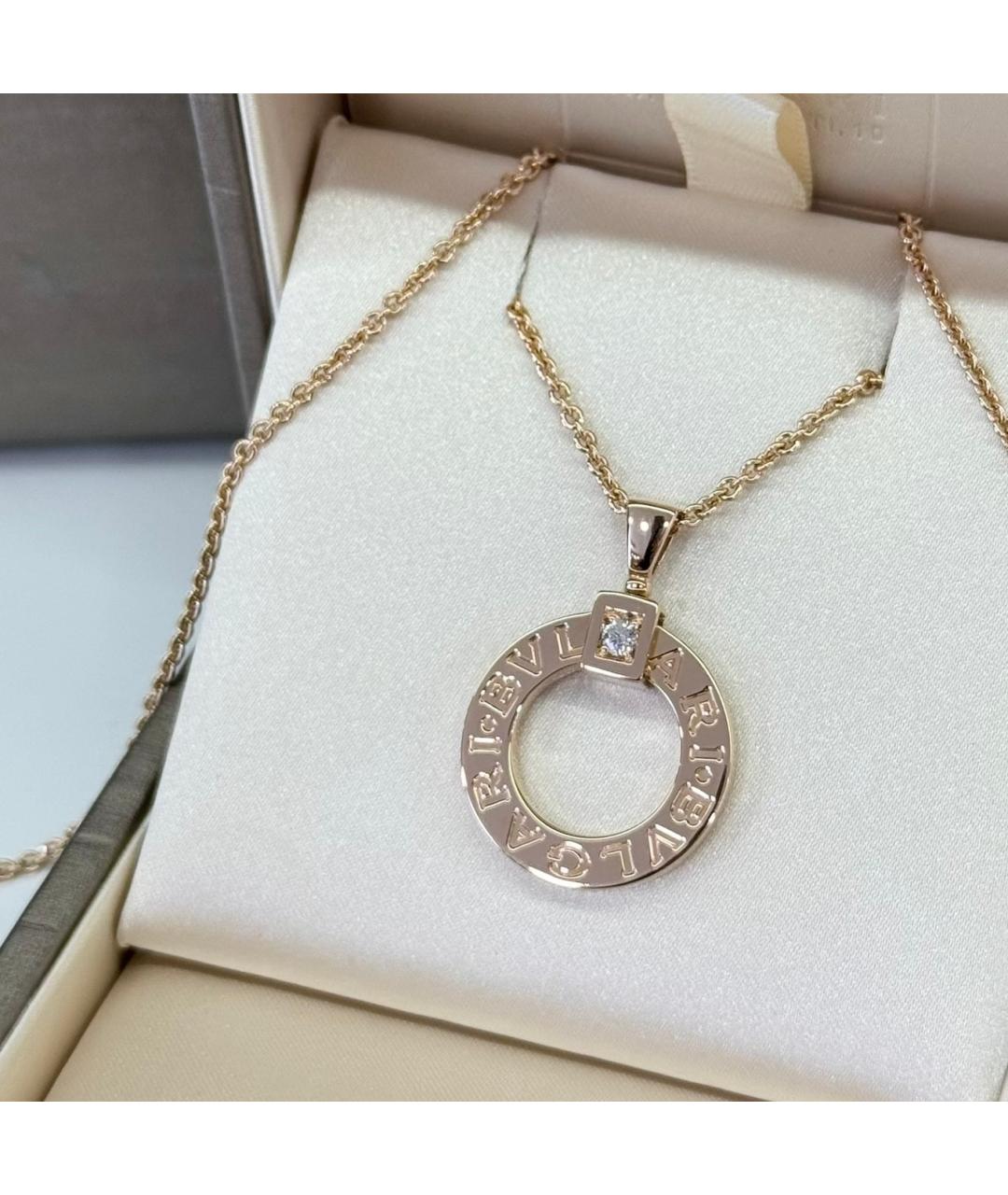 BVLGARI Золотая подвеска из розового золота, фото 5