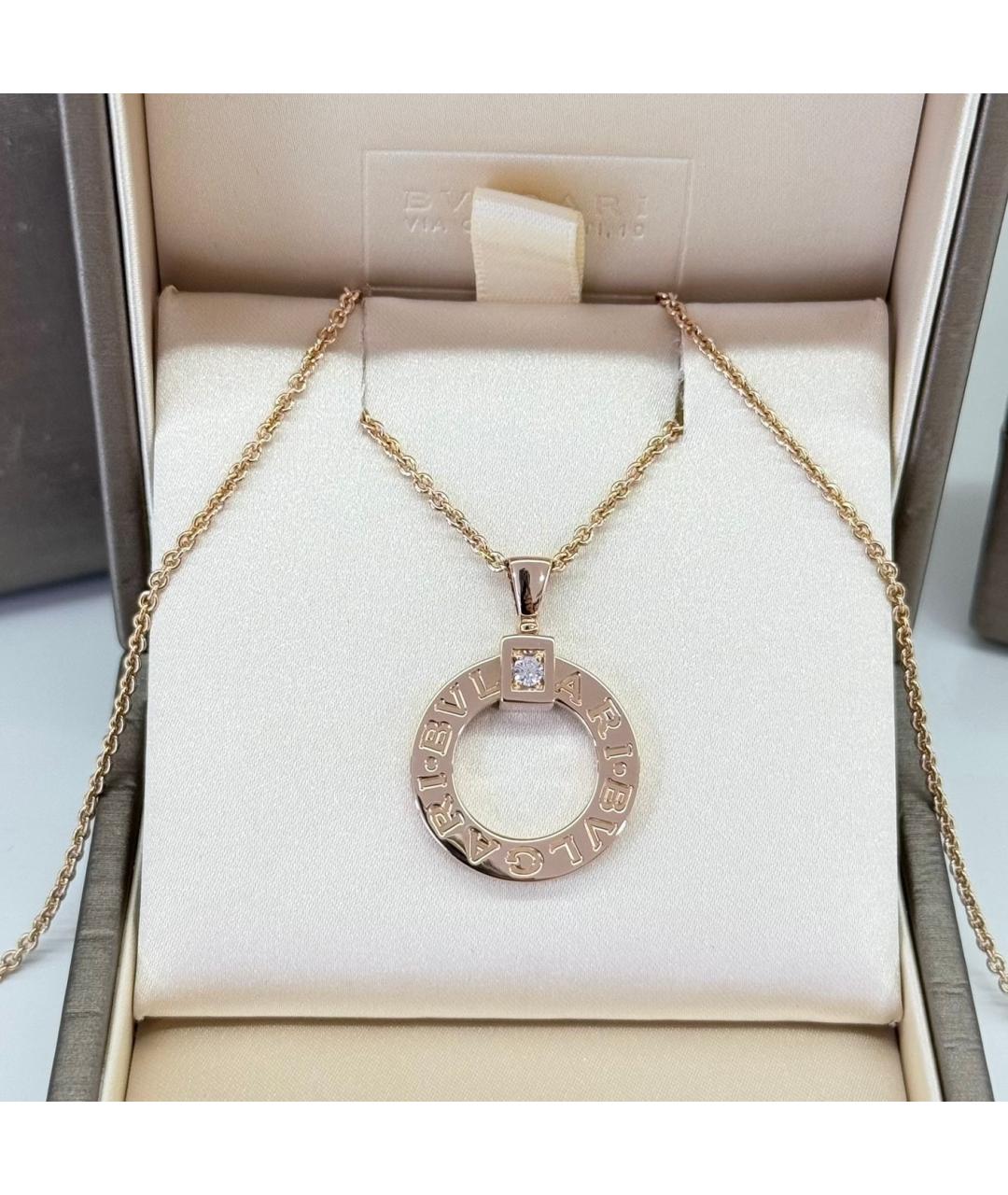 BVLGARI Золотая подвеска из розового золота, фото 3