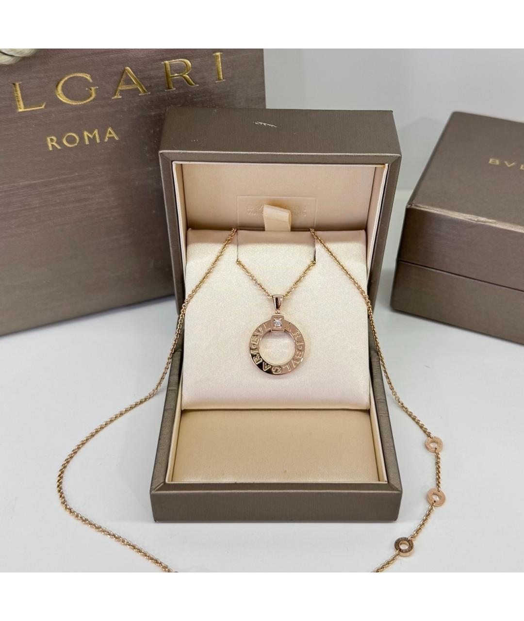 BVLGARI Золотая подвеска из розового золота, фото 2