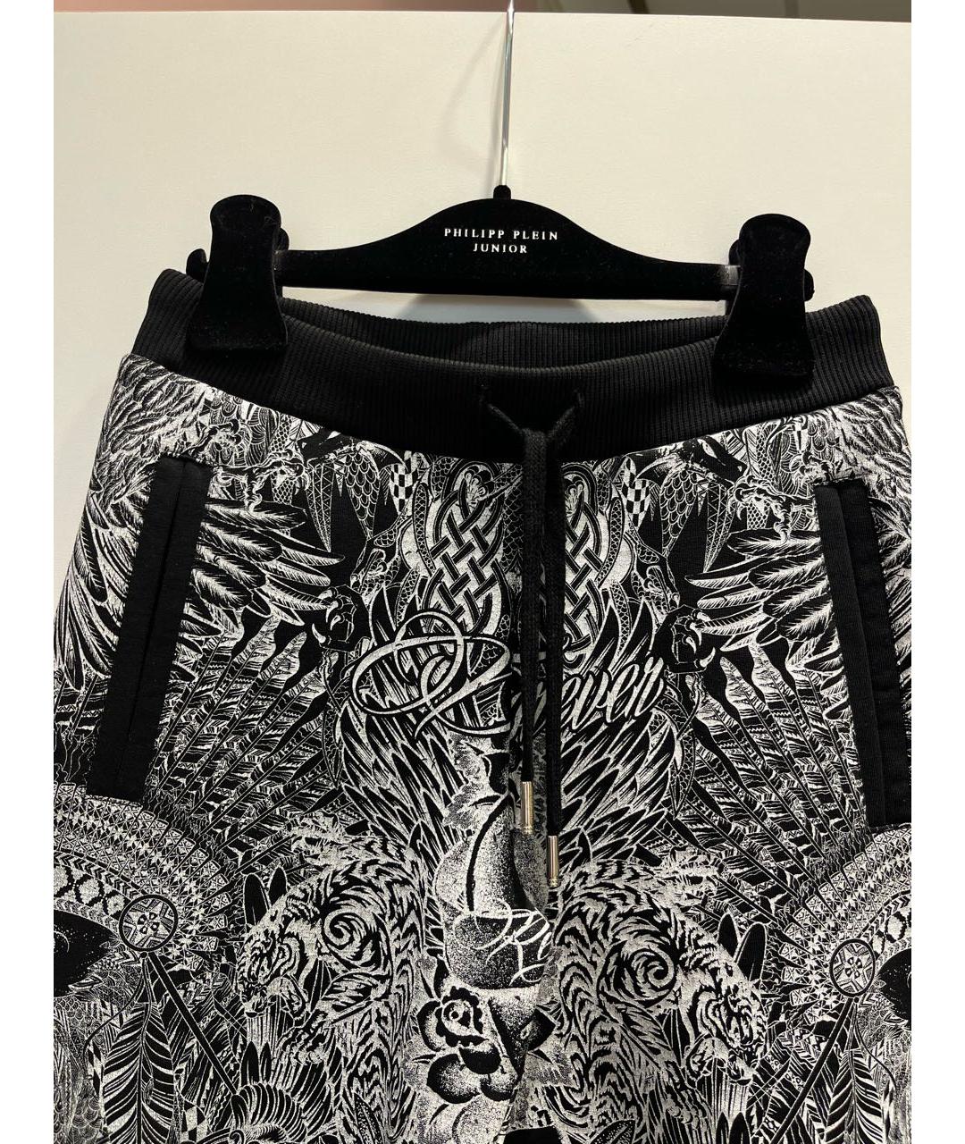 PHILIPP PLEIN Черные хлопковые детские шорты, фото 3