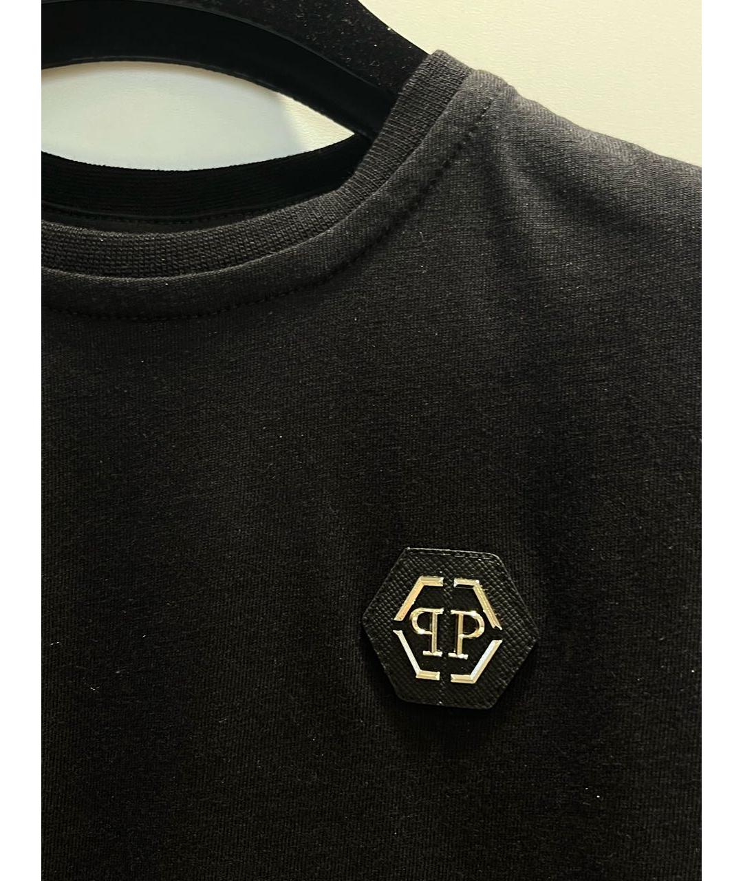 PHILIPP PLEIN Черная хлопковая детская футболка, фото 4