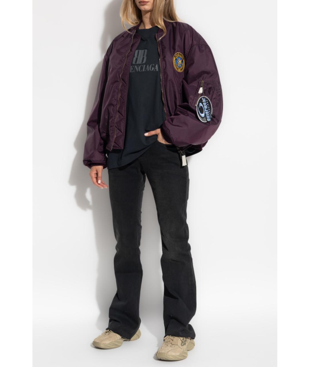 BALENCIAGA Фиолетовая синтетическая куртка, фото 2