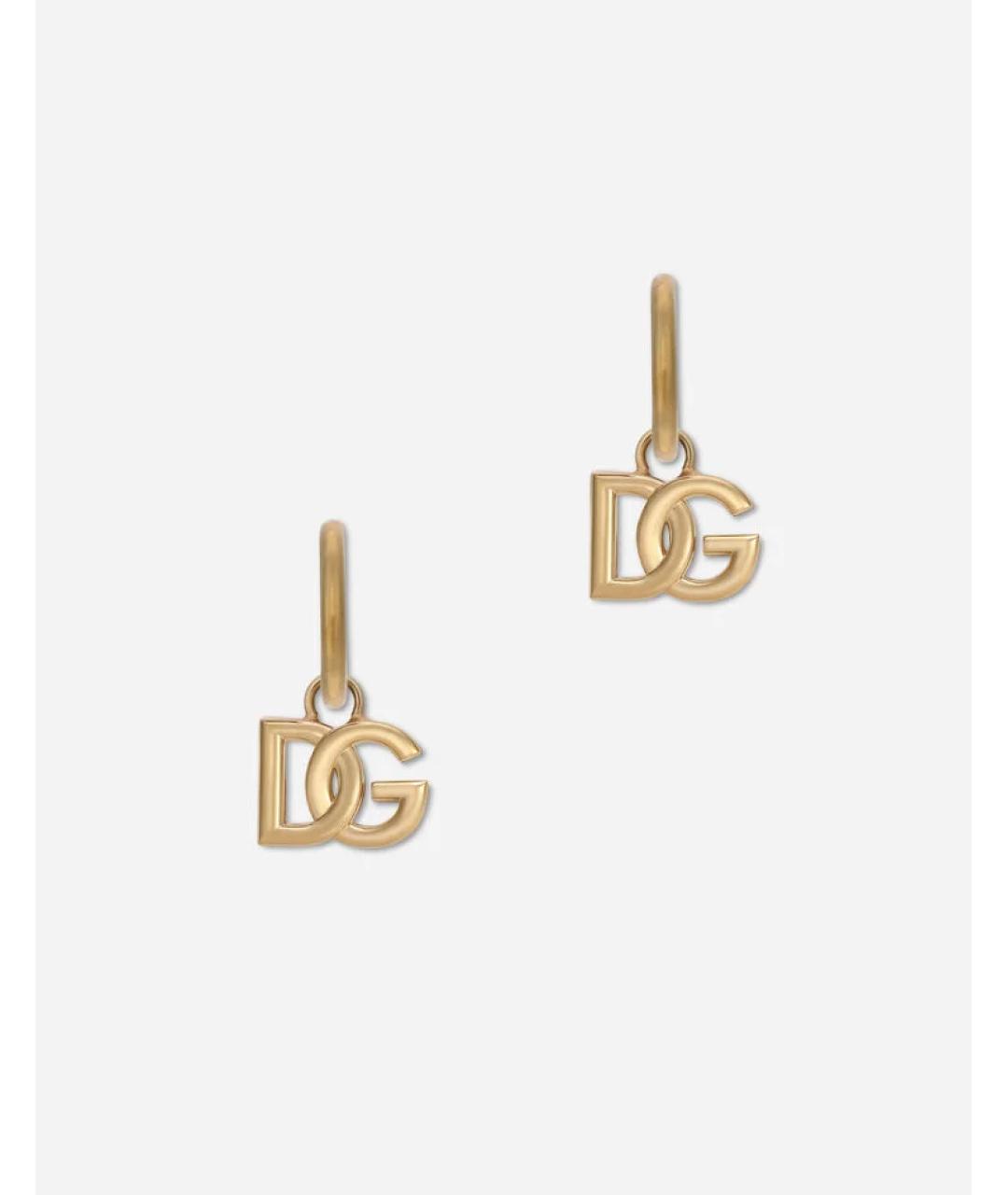 DOLCE&GABBANA Золотые латунные серьги, фото 4