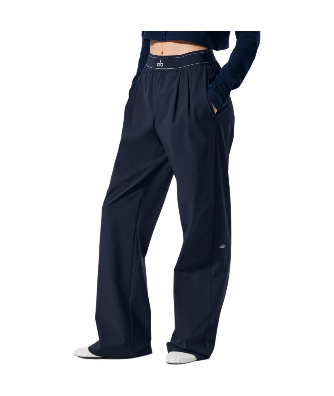 ALO YOGA Синие прямые брюки, фото 2
