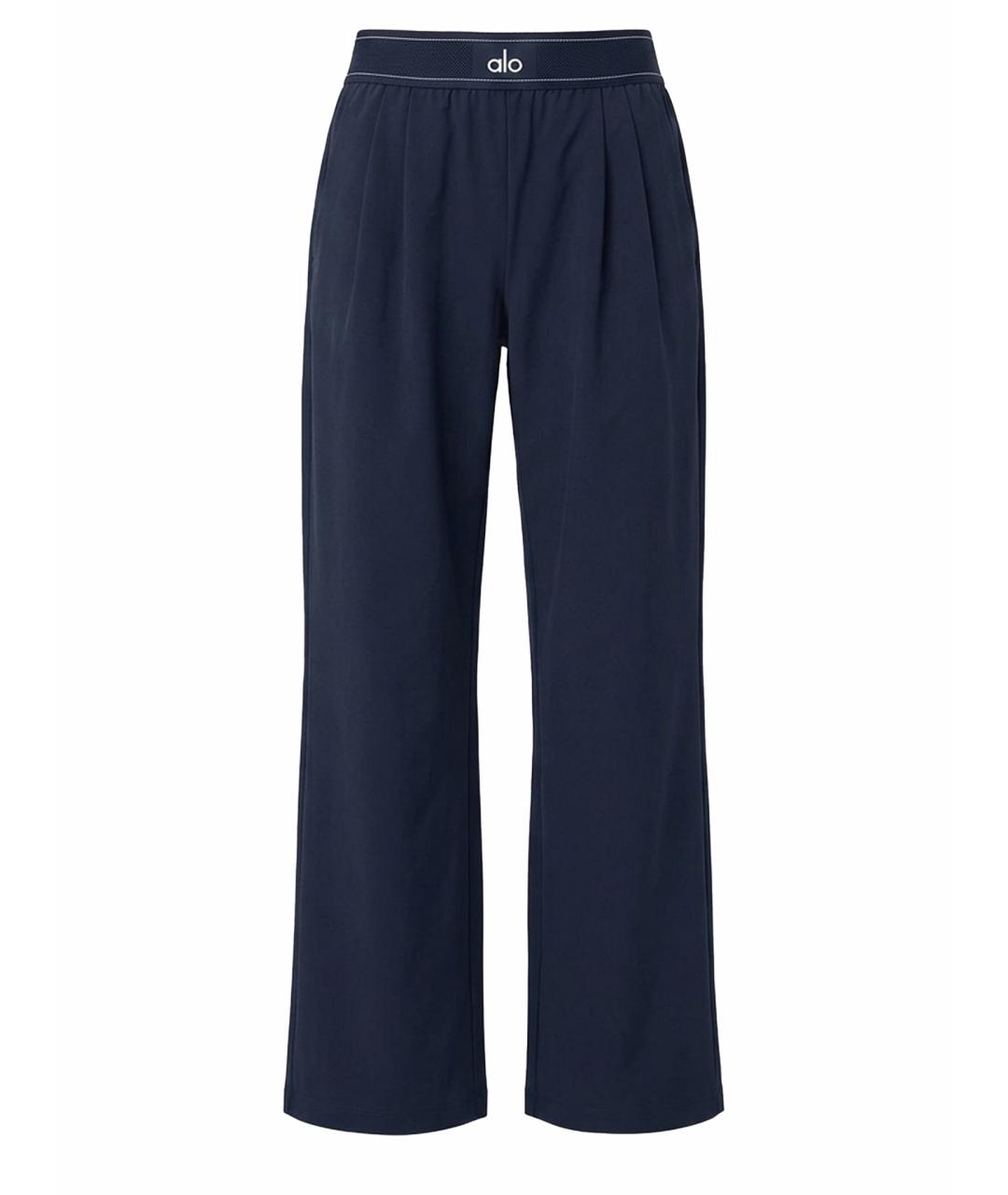 ALO YOGA Синие прямые брюки, фото 1