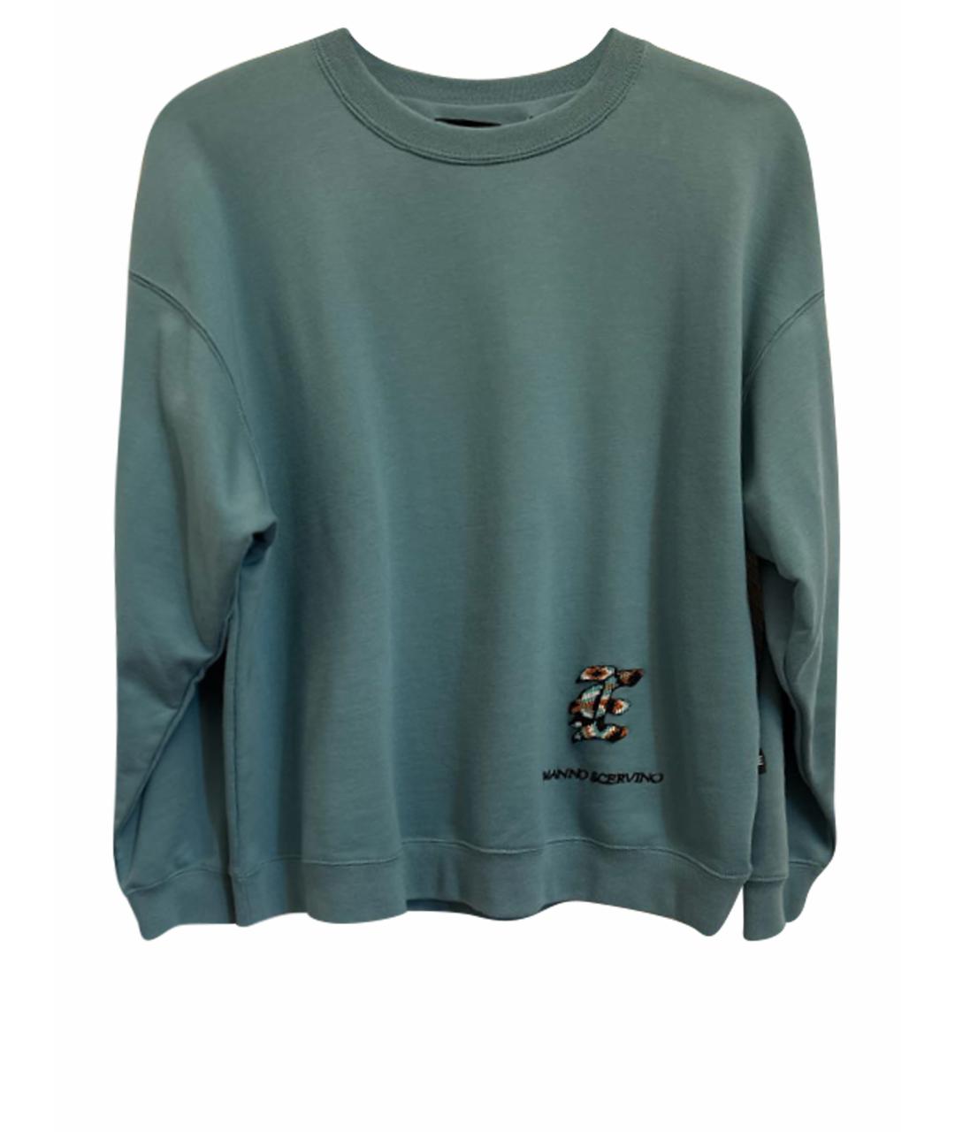 ERMANNO SCERVINO Бирюзовый хлопковый костюм с брюками, фото 1