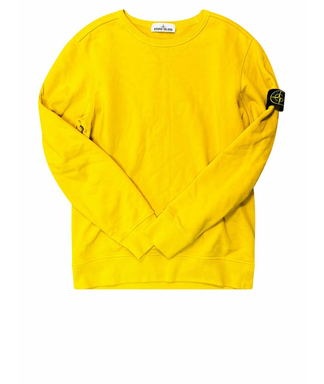 STONE ISLAND Желтый хлопковый джемпер / свитер, фото 1