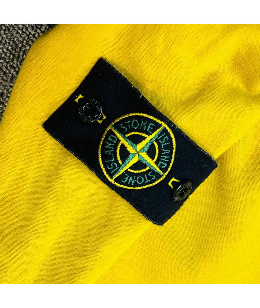 STONE ISLAND Желтый хлопковый джемпер / свитер, фото 5