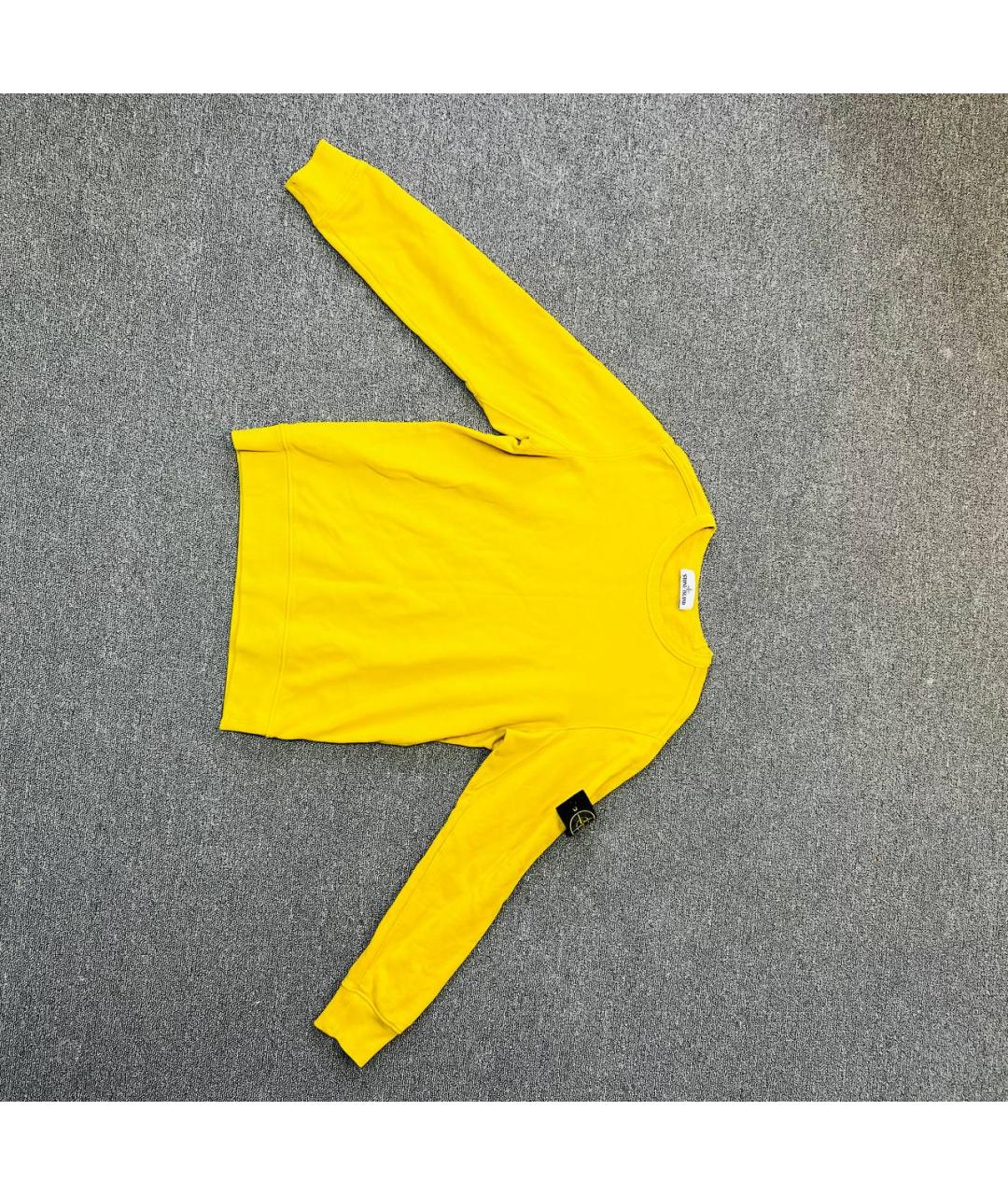 STONE ISLAND Желтый хлопковый джемпер / свитер, фото 2