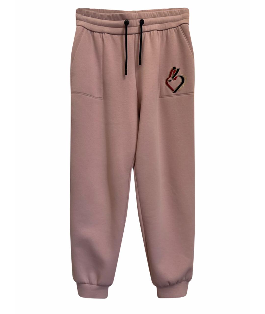EMPORIO ARMANI Коралловые хлопко-эластановые спортивные брюки и шорты, фото 1