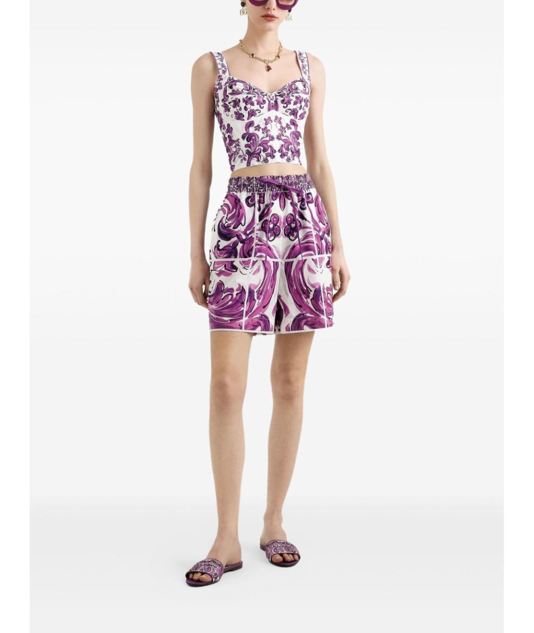 DOLCE&GABBANA Фиолетовый хлопковый корсет, фото 3