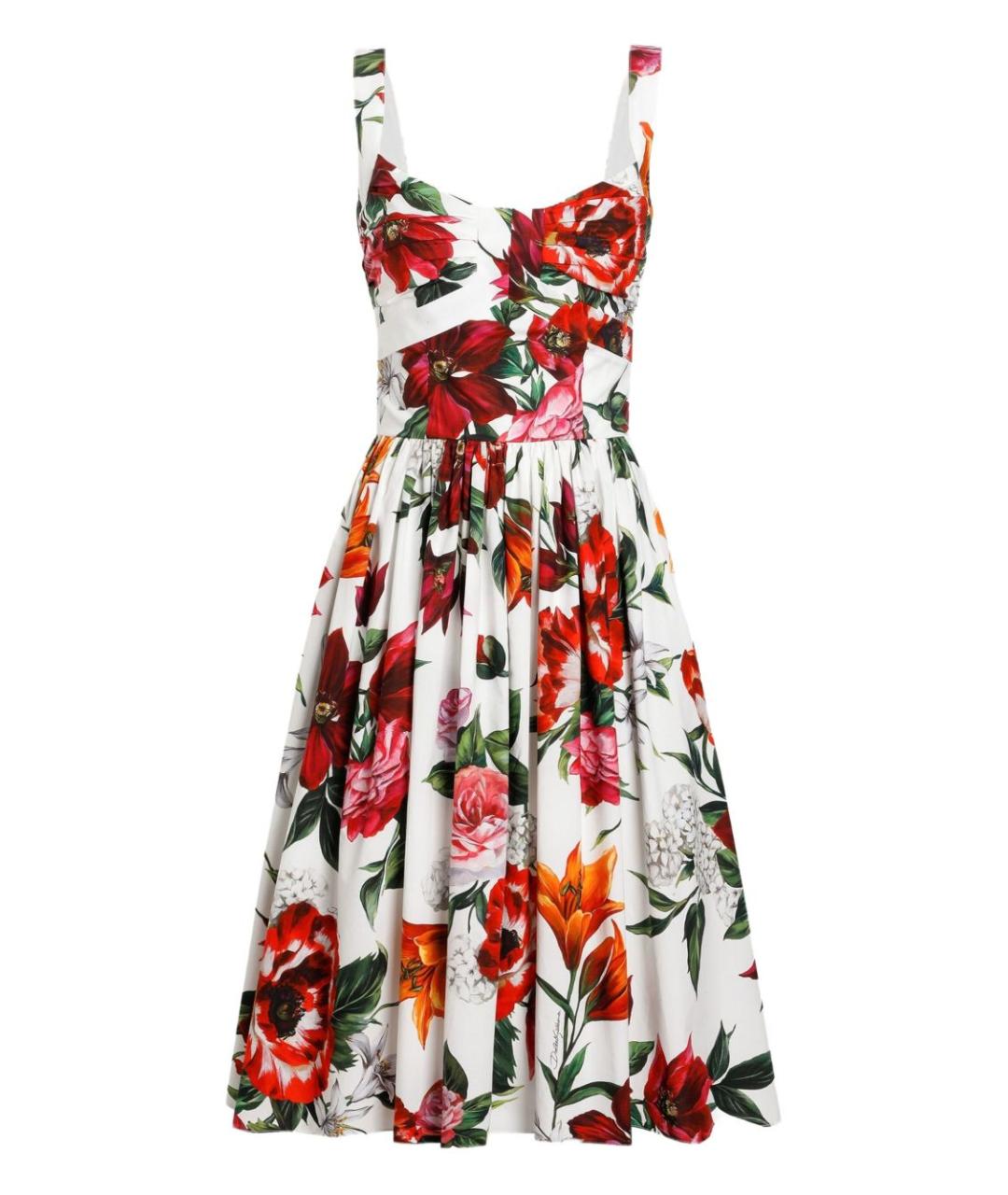 DOLCE&GABBANA Мульти хлопковое повседневное платье, фото 1