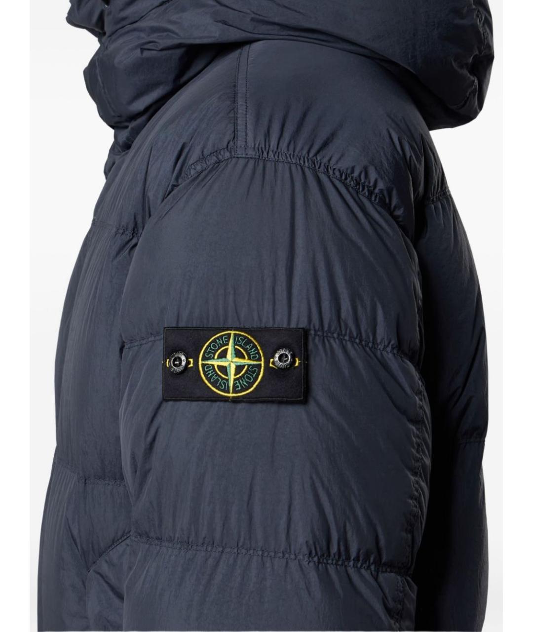 STONE ISLAND Синяя синтетическая куртка, фото 3