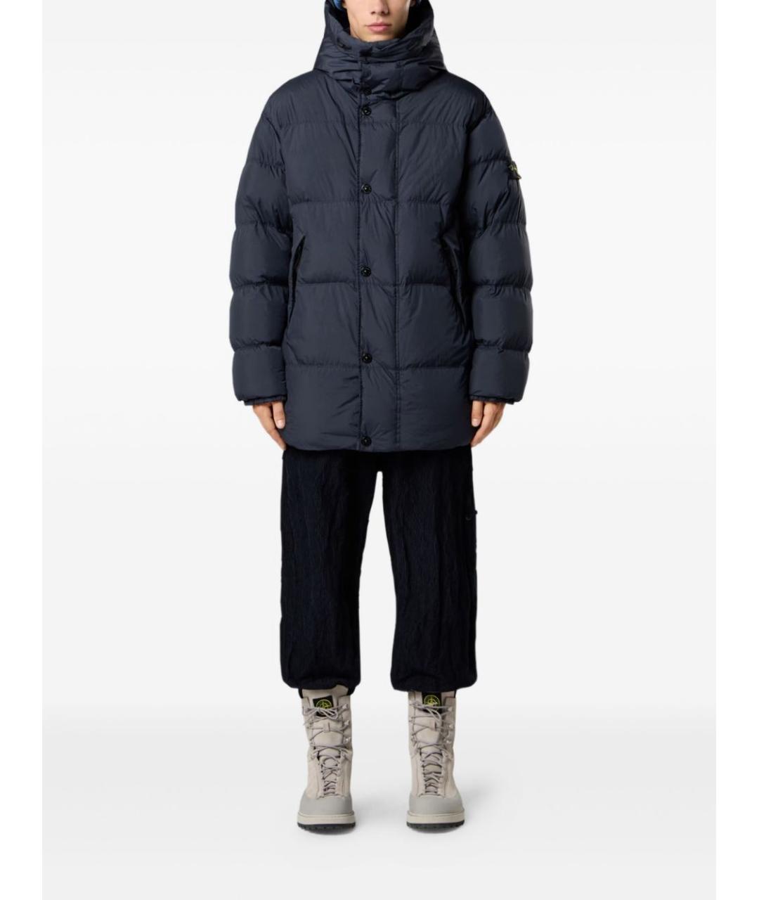 STONE ISLAND Синяя синтетическая куртка, фото 2