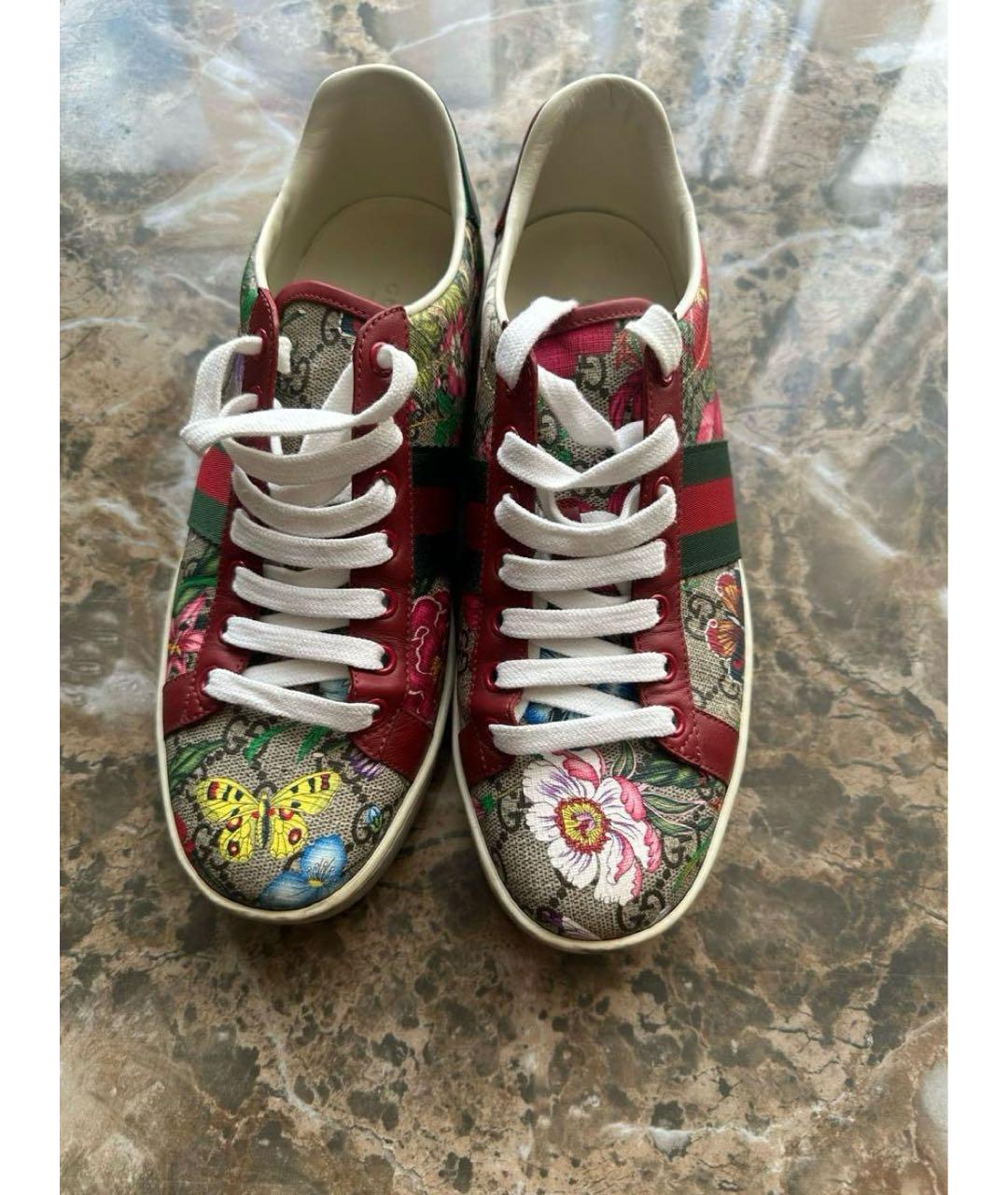 GUCCI Мульти кожаные кроссовки, фото 3