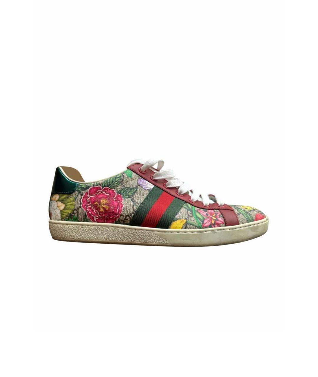 GUCCI Мульти кожаные кроссовки, фото 6