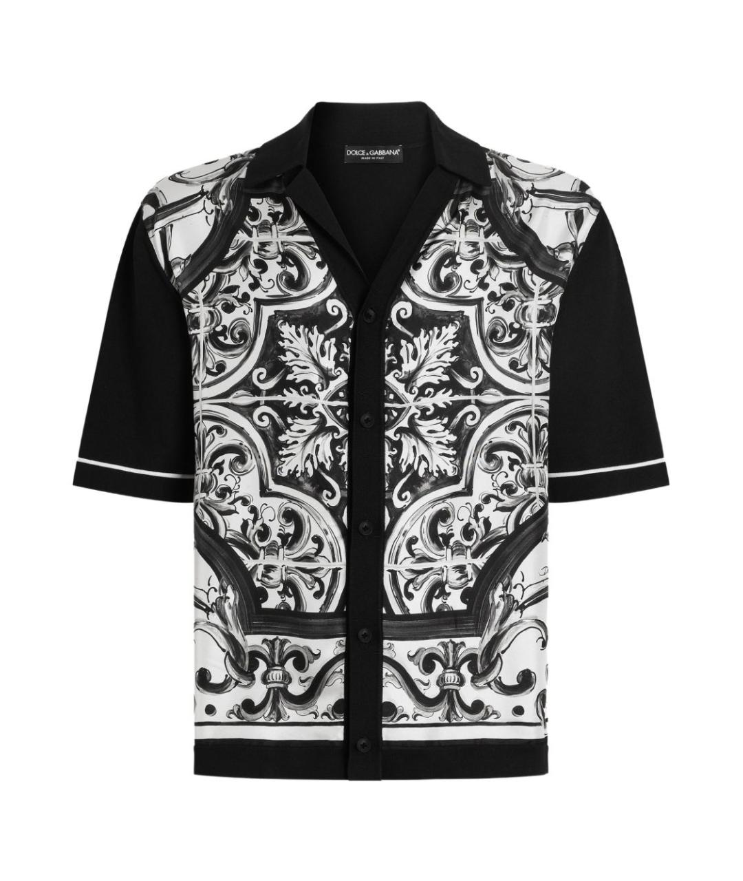 DOLCE&GABBANA Черная шелковая кэжуал рубашка, фото 1
