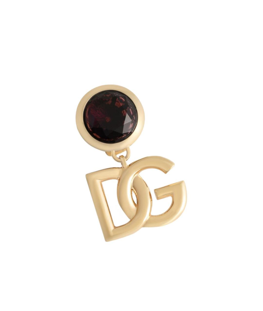 DOLCE&GABBANA Золотые металлические серьги, фото 2