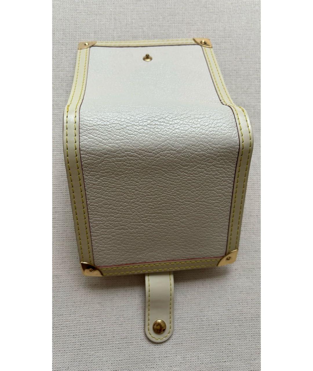 LOUIS VUITTON Бежевый кожаный кошелек, фото 8
