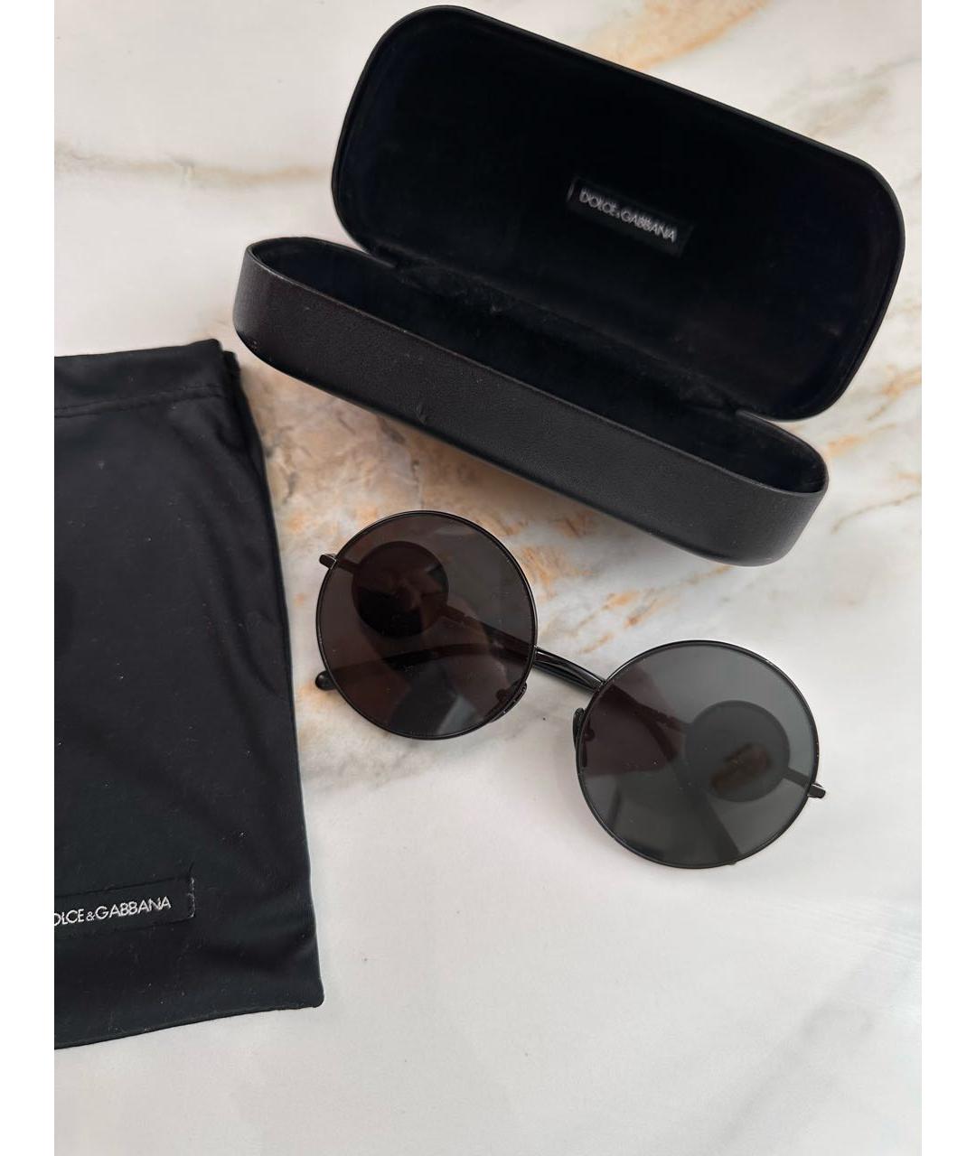 DOLCE&GABBANA Черные пластиковые солнцезащитные очки, фото 5
