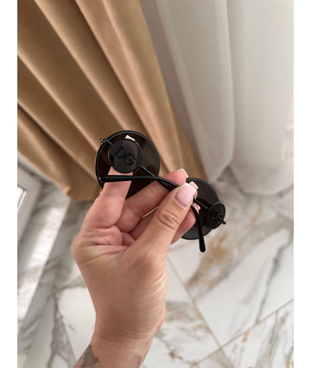 DOLCE&GABBANA Черные пластиковые солнцезащитные очки, фото 3