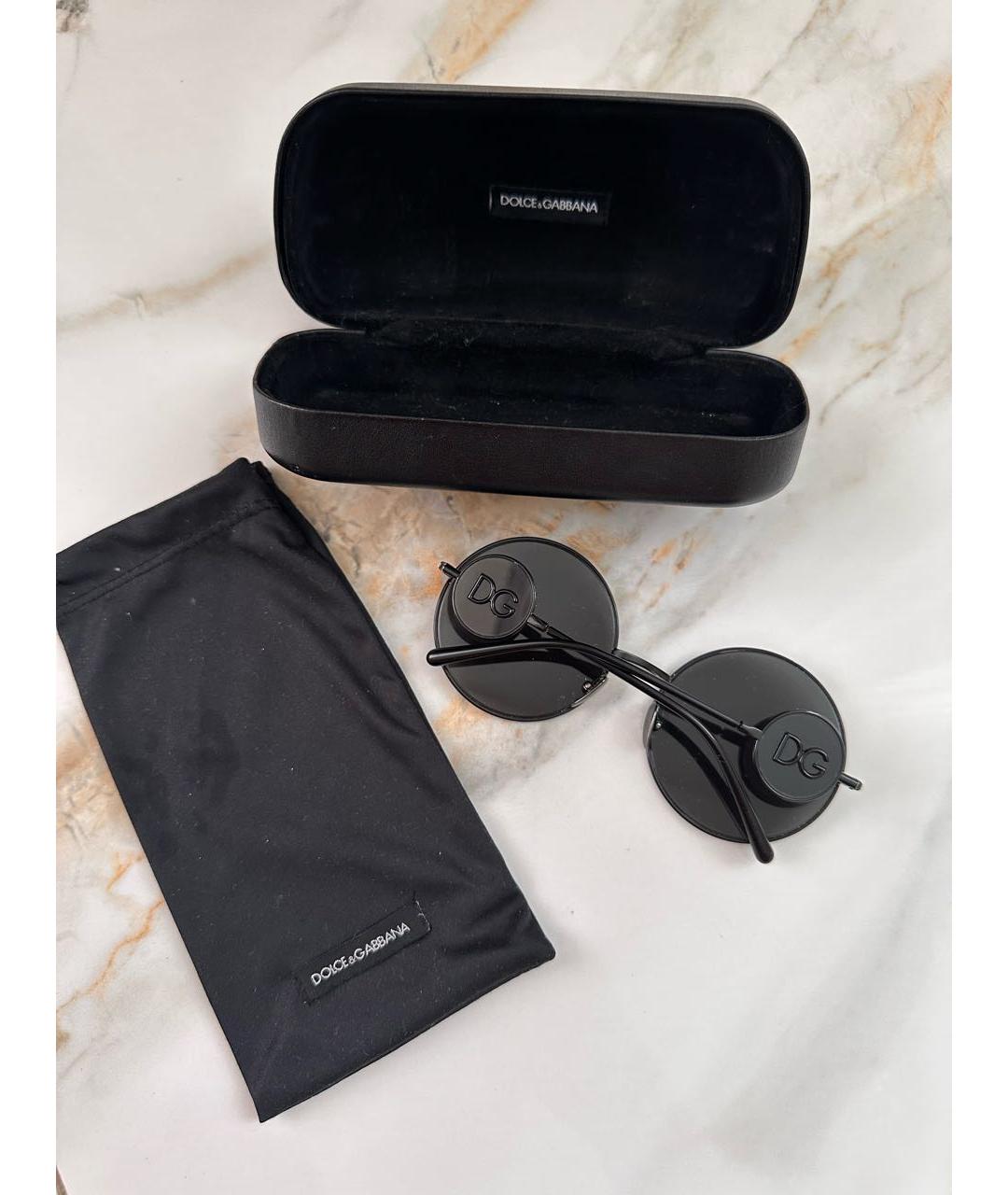 DOLCE&GABBANA Черные пластиковые солнцезащитные очки, фото 2
